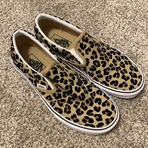 Vans animal print slip ons size 8.5